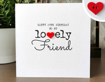 Personalised 20th Birthday Card For Special Friend, Handmade Card, 3 of 4