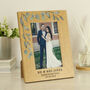 Personalised Mr And Mrs Wedding Oak Finish Photo Frame Gift, thumbnail 1 of 2