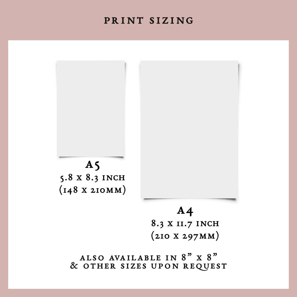 Personalised Song Lyrics Foil Print By Lily Rose Co