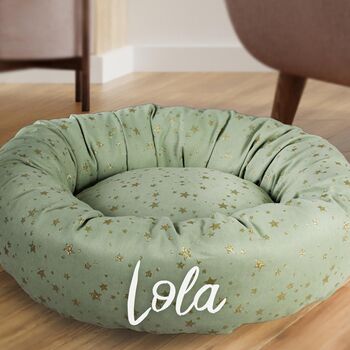 Personalised Mint Star Pet Bed, 4 of 7