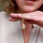 July Birthflower Birthstone Gold Plated Necklace 925, thumbnail 7 of 9