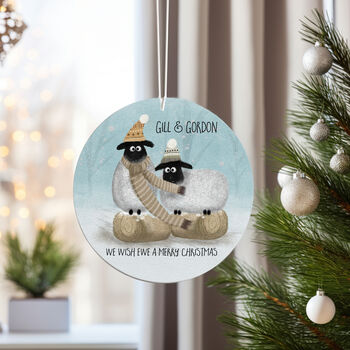 Farmyard Sheep Christmas Bauble, 3 of 6