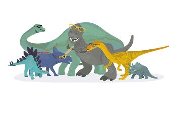 Personalised Dinosaur Family Print, 6 of 6