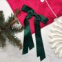 Luxury Christmas Pyjama Gift Set For Her – Deep Pink Satin Pjs, Candle, Socks And Hair Bow, thumbnail 4 of 9