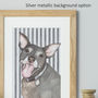Personalised Pet Portrait On Geometric Background, thumbnail 10 of 12