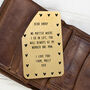 First Father's Day Personalised Message Wallet Keepsake, thumbnail 2 of 8