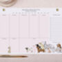 Pink Dog Personalised Weekly Planner Desk Pad, thumbnail 1 of 4