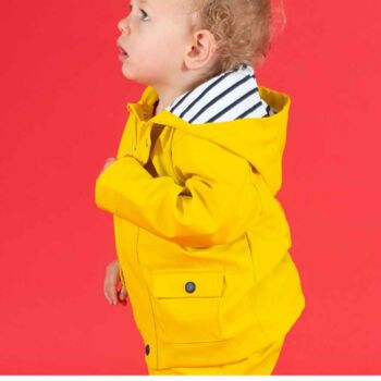 Baby Toddler Bold Bright Raincoat, 3 of 6