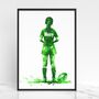 Personalised Rugby Girl Splatter Print, thumbnail 2 of 4