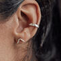Chevron Curved Bar Stud Earrings, thumbnail 2 of 6