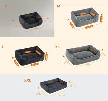 Linen Style Pet Bed Raised Sofa Bed With Washable Cover, 3 of 8