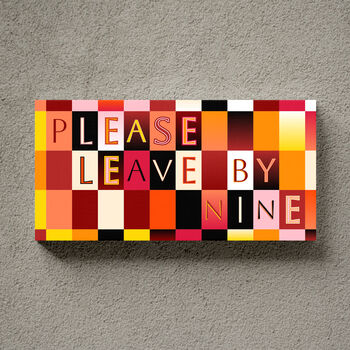 Please Leave By Nine Print Personalised Gift, 6 of 9