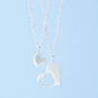 Mum And Daughter Silver Heart Christmas Necklace Set, thumbnail 4 of 9