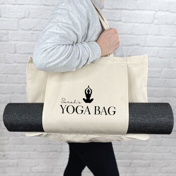 Personalised Organic Yoga Bag, 4 of 5