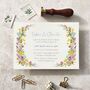 Spring Flowers Flat Evening Wedding Invitations, thumbnail 1 of 9