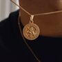 18 K Gold Zeus Coin Pendant Greek God Of The Sky, thumbnail 4 of 6