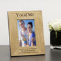 Personalised You And Me Wood Picture Frame, thumbnail 2 of 2