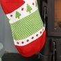 Christmas Joy Personalised Knitted Stockings, thumbnail 6 of 9