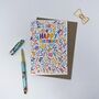 Colourful 'Happy Birthday!' Pattern Card, thumbnail 5 of 5