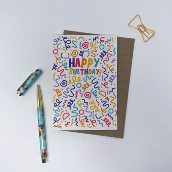 Colourful 'Happy Birthday!' Pattern Card, 5 of 5
