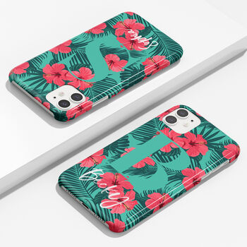 Personalised Tropical Flower Phone Case, 5 of 6
