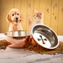 Large Copper Pet Bowl With Tin Lining And Hammered Finish, thumbnail 5 of 7