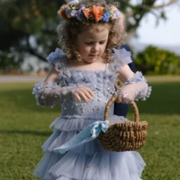 Flower Girl Basket With Personalised Ribbon, 2 of 7