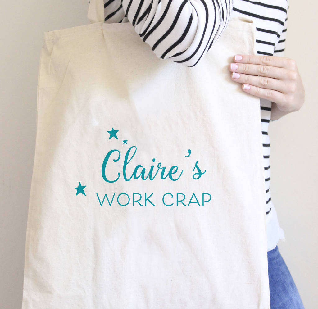 Personalised Work Crap Tote Bag By Chips & Sprinkles