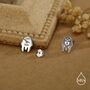 Sterling Silver Egyptian Pharaoh Stud Earrings, thumbnail 5 of 12