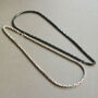 Chain Necklace Black Rope, Link Chain Silver, thumbnail 8 of 8