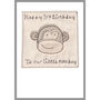 Personalised Monkey 1st Or Any Birthday Card For Girl, thumbnail 11 of 11