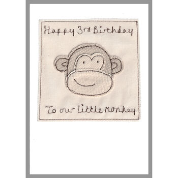 Personalised Monkey 1st Or Any Birthday Card For Girl, 11 of 11