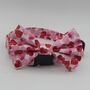Pink And Red Hearts Valentines Dog Bow Tie, thumbnail 5 of 7