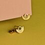 Ethical Gold Plated Art Deco Silver Stud Earrings, thumbnail 1 of 6