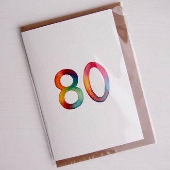 Personalised 80th Or Any Age Handmade Birthday Card, 3 of 7