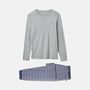 Men's 'Grey Melange' Bamboo Pyjama Set, thumbnail 2 of 4