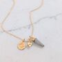 The Trio Star Point Pyrite Necklace, thumbnail 1 of 7