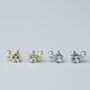 Sterling Silver Crystal And Pearl Star Stud, thumbnail 1 of 9