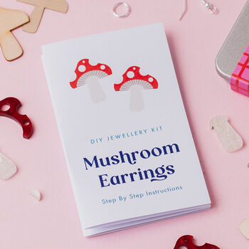 Mushroom Earring Making Kit, Diy Jewellery Craft Kit, 4 of 6