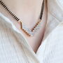 Zircon Mangalsutra Black Bea Earring And Necklace, thumbnail 2 of 9