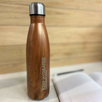 Personalised Wood Finish Water Bottle, 6 of 7