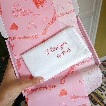 Personalised Second Anniversary Cotton Handkerchief, 4 of 11