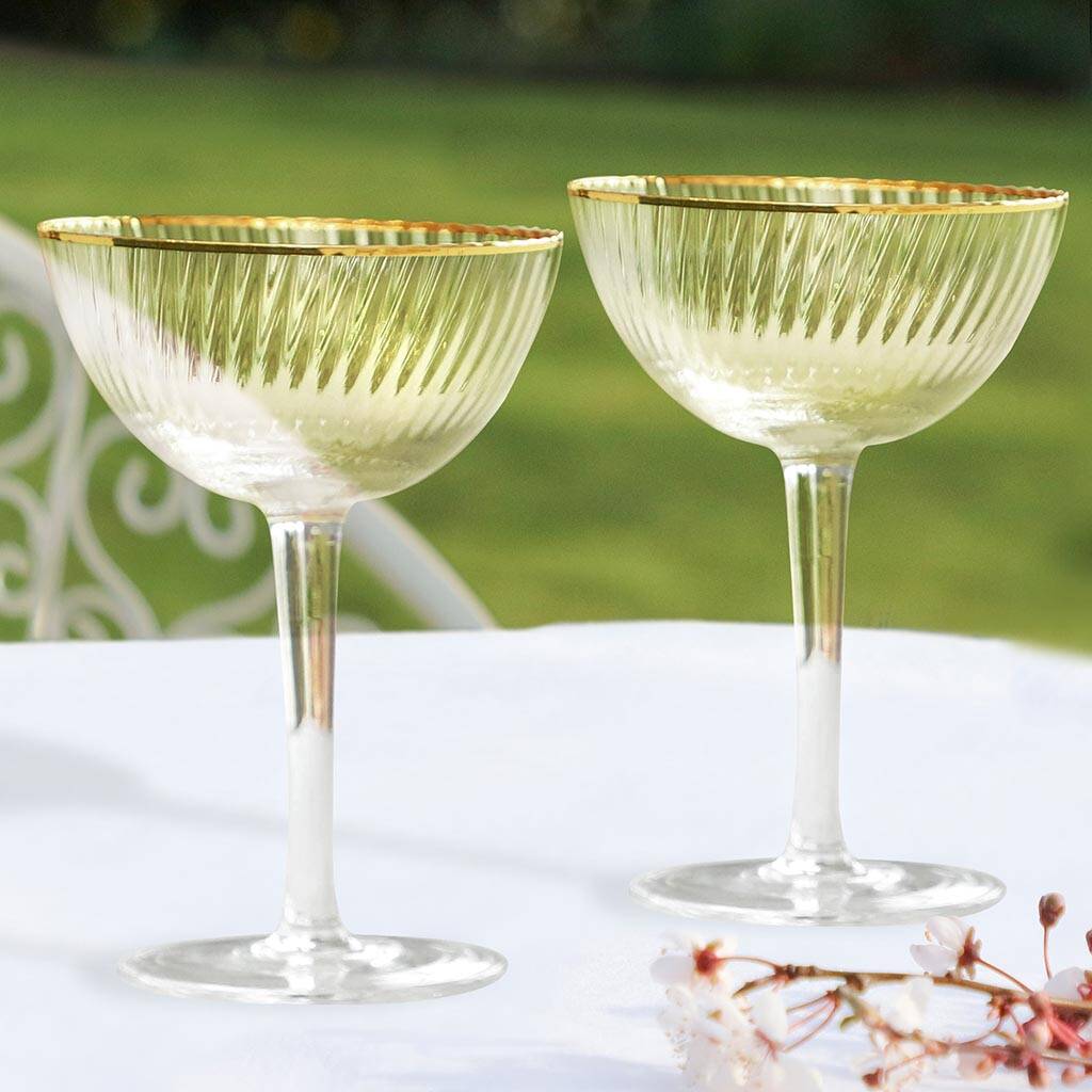 Luxury Champagne Coupe Glasses Set, 1 of 8