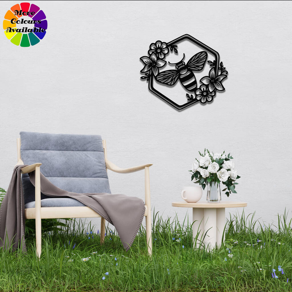 Metal Bee Wall Art Rusty Metal Art Garden Outdoor Art By Duke Craft