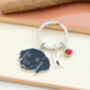 Personalised Black Labrador Retriever Keyring, thumbnail 4 of 11