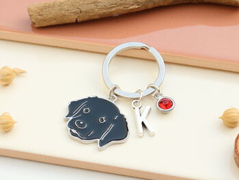 Personalised Black Labrador Retriever Keyring, 4 of 11