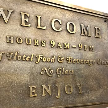 Custom Bronze Welcome Sign, 4 of 7