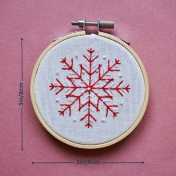 Christmas Snowflake Embroidery Kit, 7 of 7