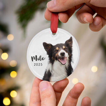 Custom Pet Photo Ornament Name And Year 2025, 7 of 8