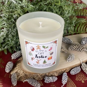 Personalised Traditional Festive Christmas Candle Gift, 2 of 10